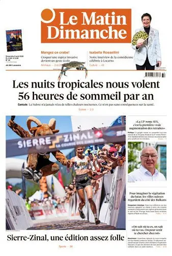 Le Matin Dimanche - 9 Août 2026