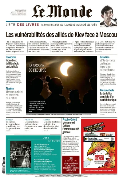 Le Monde Du 14 Vendredi Août 2026