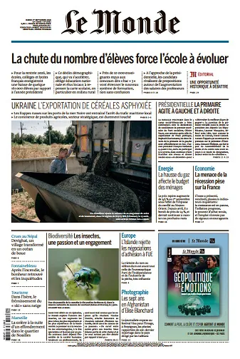 Le Monde Du Mardi 1er Septembre 2026