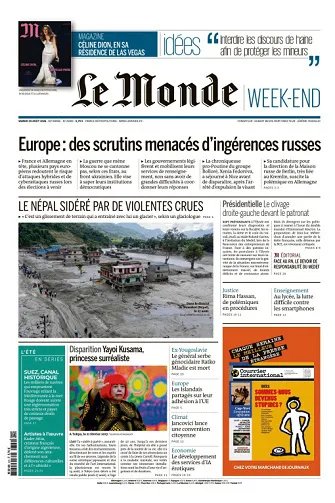 Le Monde Du Samedi 29 Août 2026