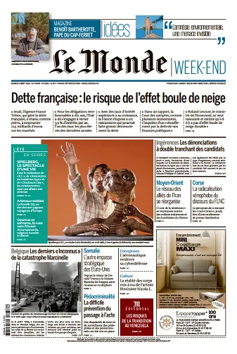 Le Monde Du Samedi 8 Août 2026