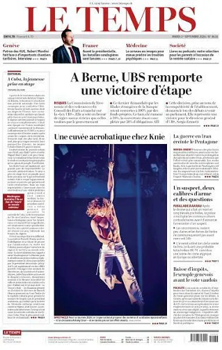Le Temps - 1er Septembre 2026