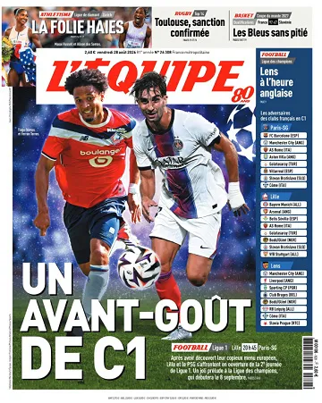 L’Équipe Du Vendredi 28 Août 2026