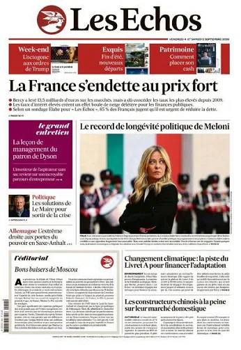 Les Echos du Vendredi 4 et Samedi 5 Septembre 2026